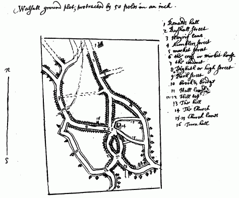 Plan of Walsall, 1679